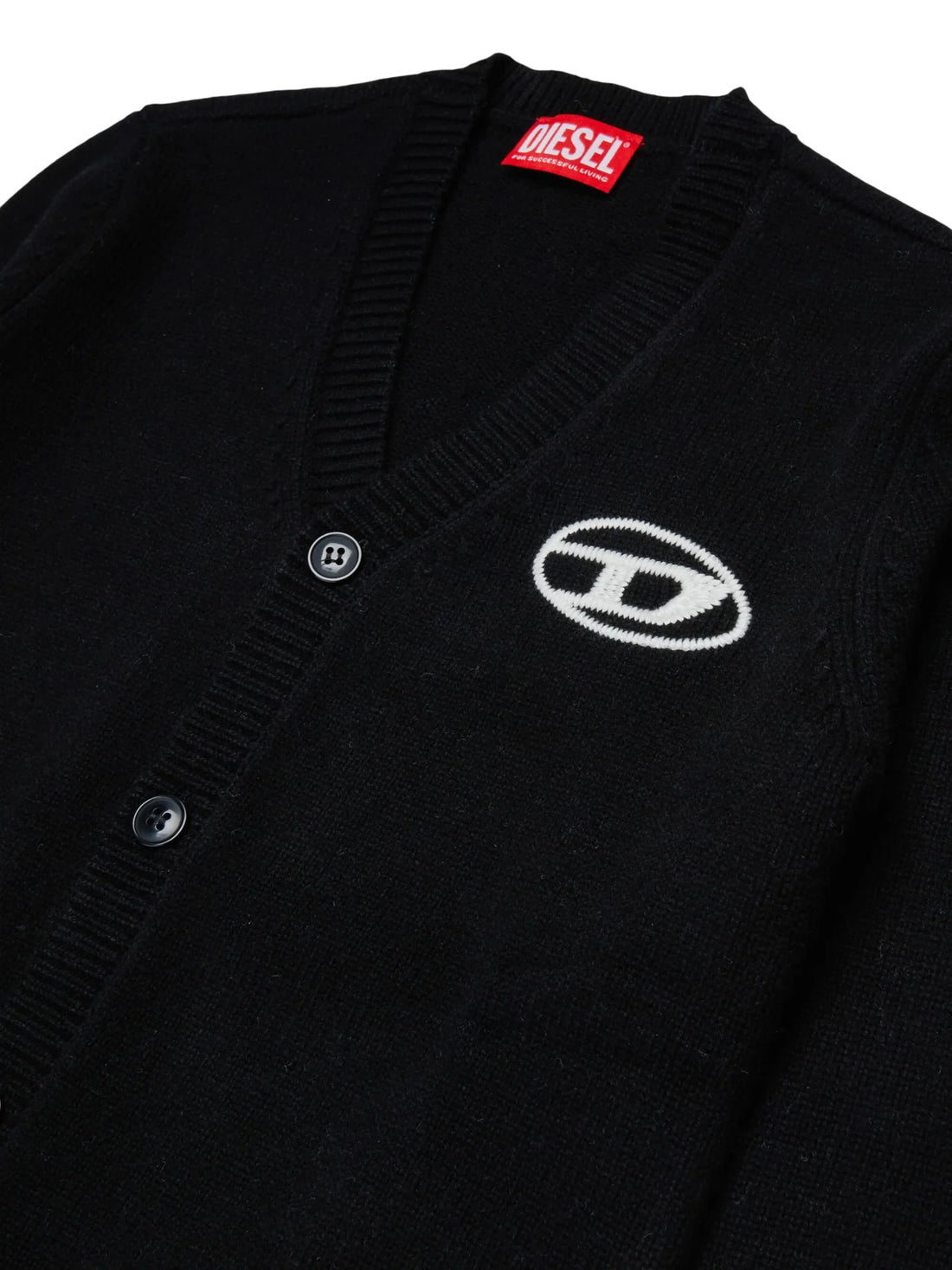 Diesel cardigan bambino Klabo misto lana nero