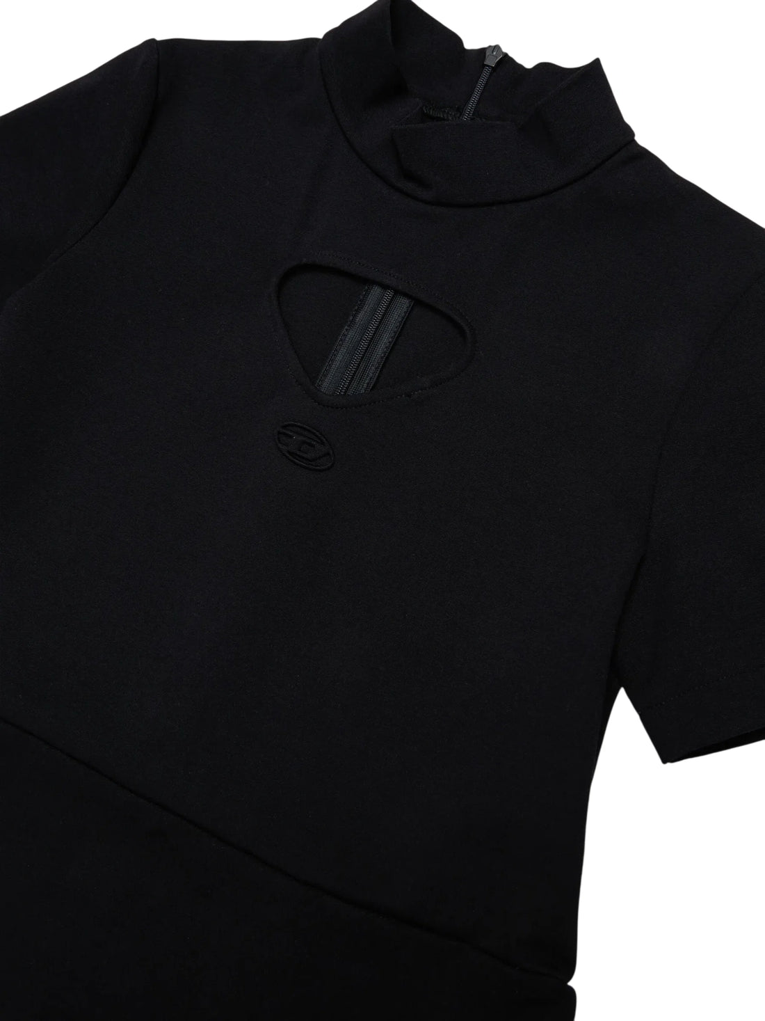 Diesel abito corto bambina con cut out nero