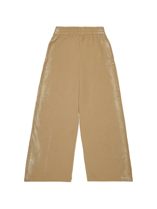 Diesel pantaloni palazzo bambina con dettagli laminati beige J03044-KYA2B K708 DIESEL 