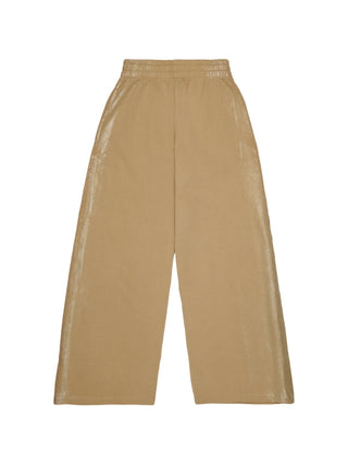 Diesel pantaloni palazzo bambina con dettagli laminati beige J03044-KYA2B K708 DIESEL