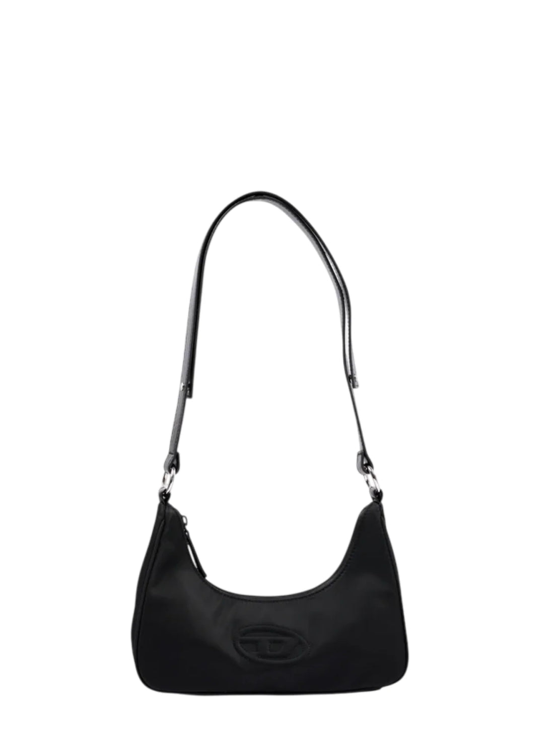 Diesel borsa a spalla in nylon con logo Wunsy nero