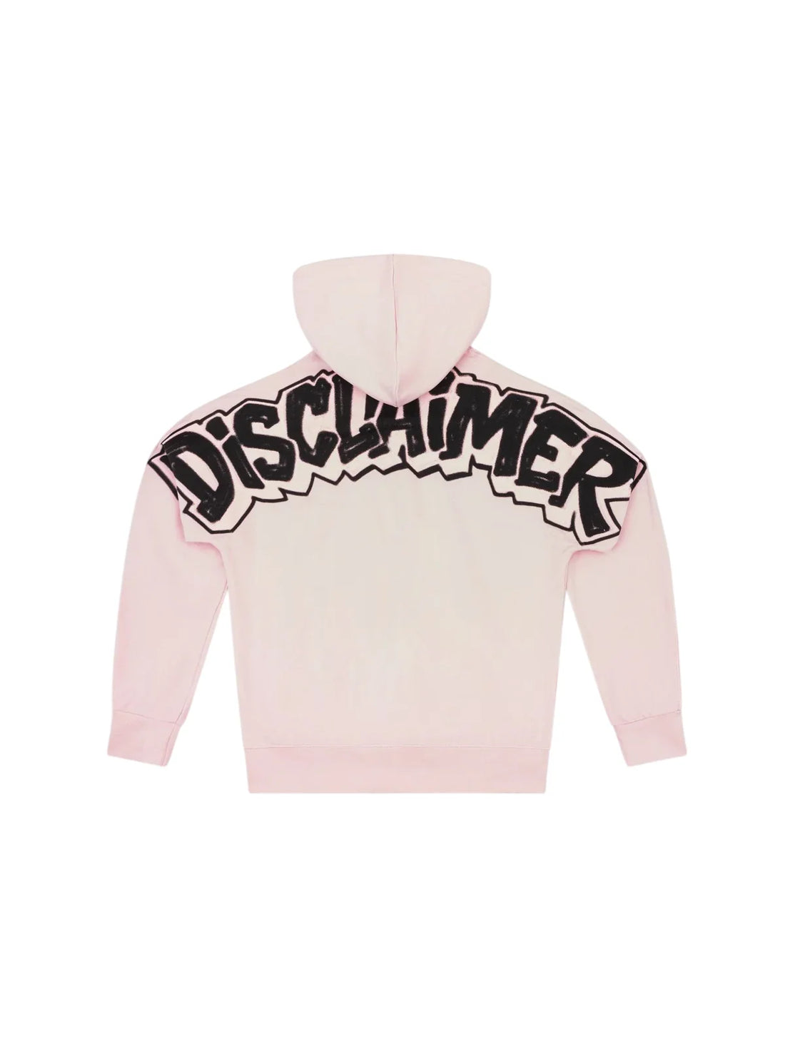 Disclaimer felpa con cappuccio uomo stampa logo rosa