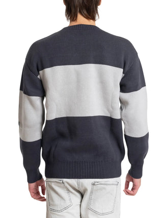 Disclaimer maglia uomo con banda logo grigio 55705 PIOMBO DISCLAIMER