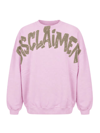 Disclaimer felpa uomo con maxi logo rosa 55719 ROSA DISCLAIMER