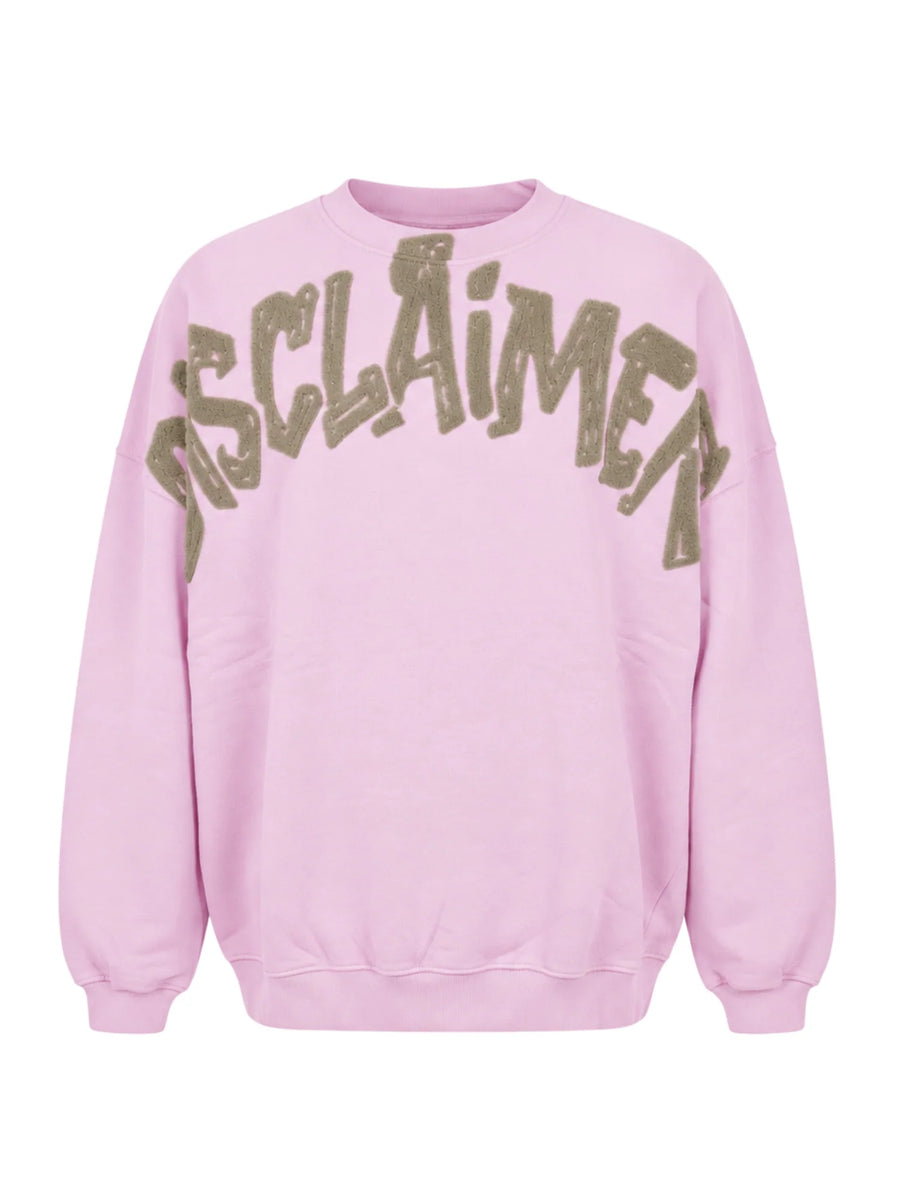 Disclaimer felpa uomo con maxi logo rosa 55719 ROSA DISCLAIMER