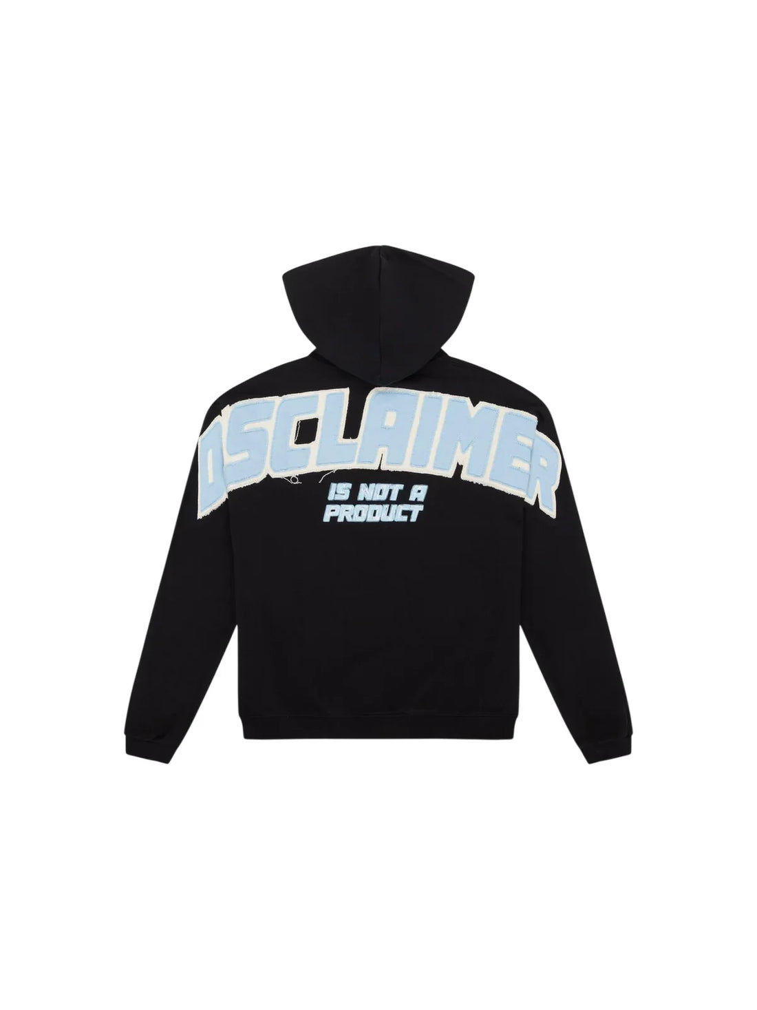 Disclaimer felpa con zip e cappuccio uomo con logo nero