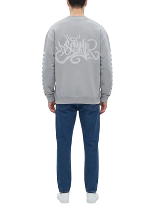 Disclaimer felpa uomo con stampa logo grigio 55774 OLD GRIGIO DISCLAIMER