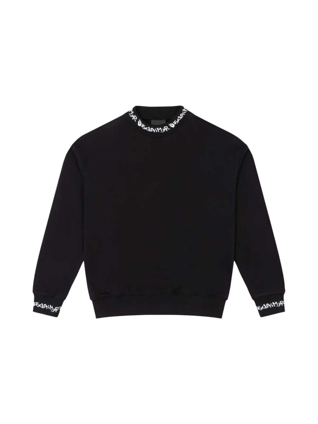 Disclaimer felpa uomo con logo jacquard nero