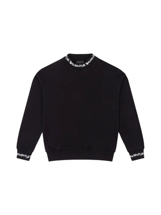 Disclaimer felpa uomo con logo jacquard nero 55798 NERO DISCLAIMER