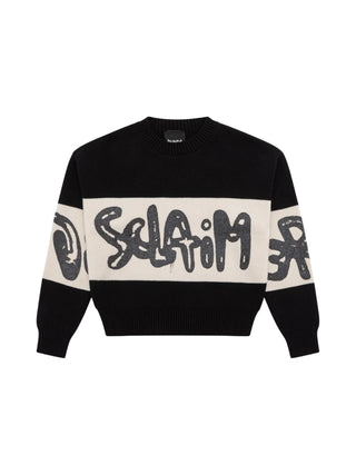 Disclaimer maglia donna con banda logo glitter nero 55859 NERO DISCLAIMER