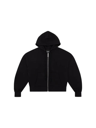 Disclaimer felpa con cappuccio e zip donna logo sherpa nero 55924 NERO DISCLAIMER 