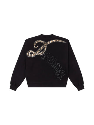 felpa donna oversize gurocollo 55952 NERO DISCLAIMER