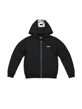 felpa bimbo con zip e cappuccio 59104 NERO DISCLAIMER 