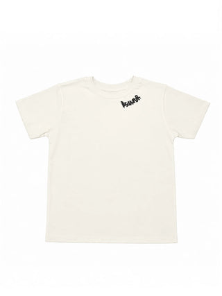 Disclaimer T-shirt bambino manica corta con logo panna 59110 LATTE DISCLAIMER