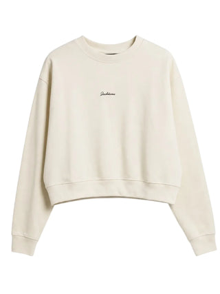felpa crop bimba girocollo 59221 LATTE DISCLAIMER 