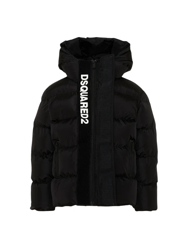 Dsquared2 piumino bambino con cappuccio nero