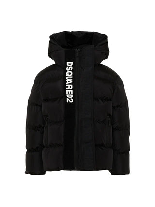 Dsquared2 piumino bambino con cappuccio nero DQ1090-D00BN DQ900 DSQUARED2 