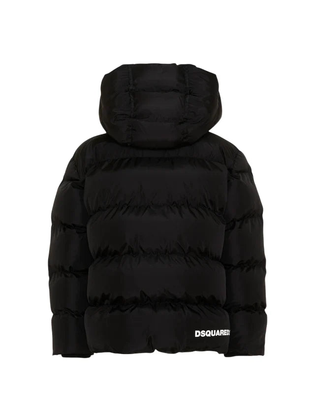 Dsquared2 piumino bambino con cappuccio nero