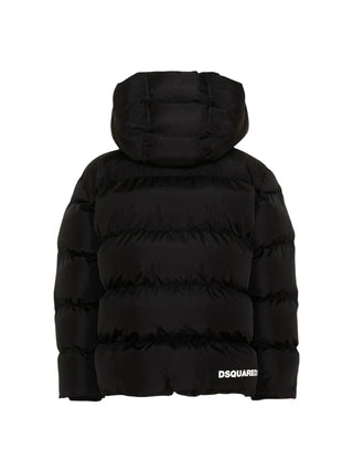 Dsquared2 piumino bambino con cappuccio nero DQ1090-D00BN DQ900 DSQUARED2 