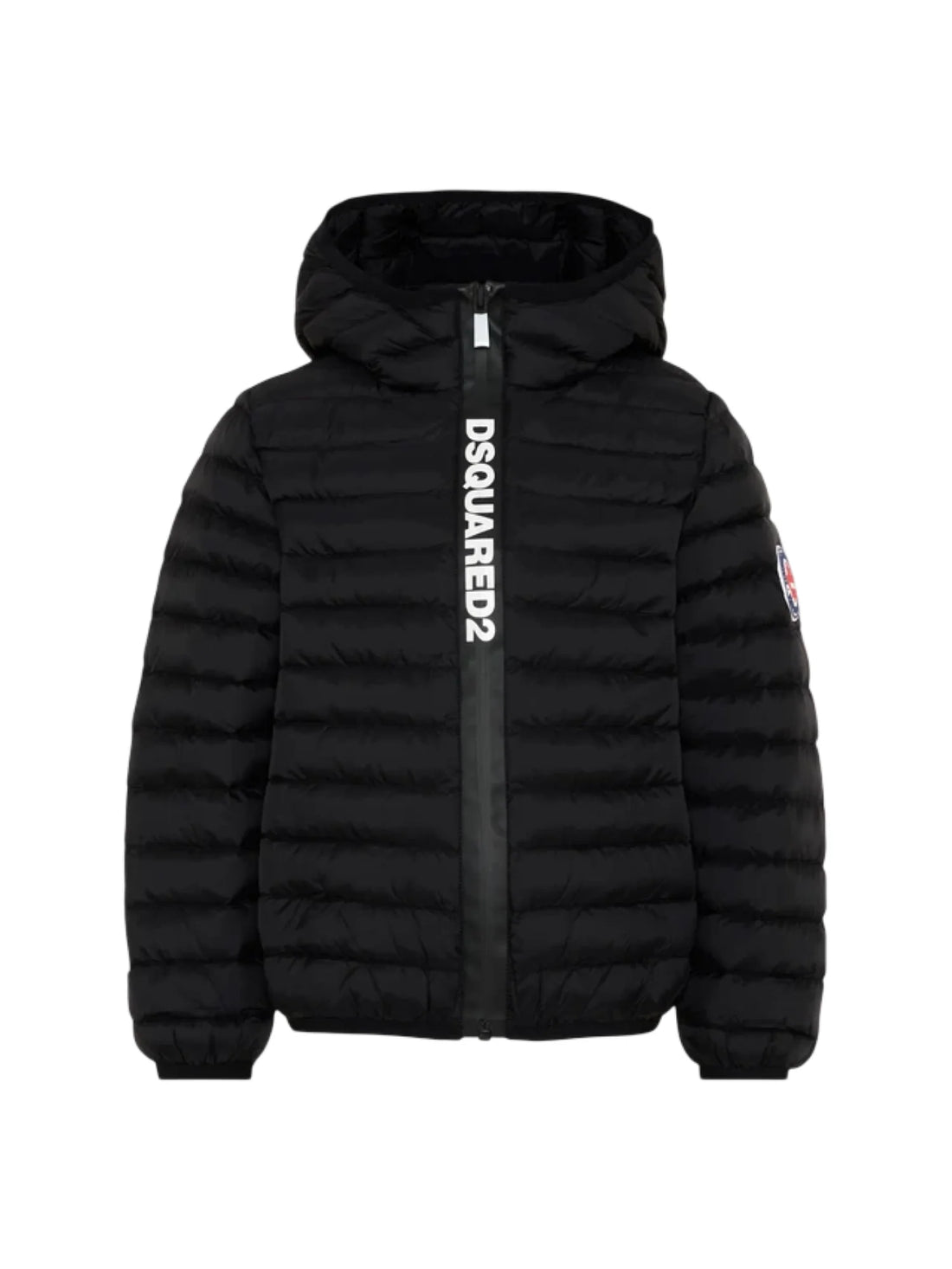 Dsquared2 giubbino imbottito trapuntato unisex con cappuccio nero