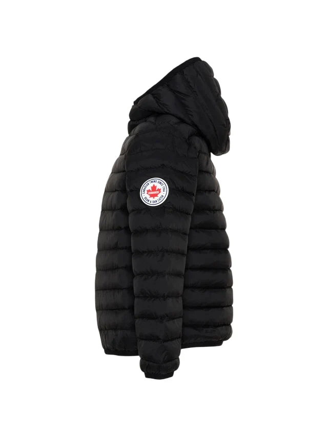 Dsquared2 giubbino imbottito trapuntato unisex con cappuccio nero