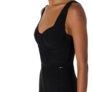 Elisabetta Franchi abito tubino donna in scuba stretch nero AB98566 110 ELISABETTA FRANCHI 