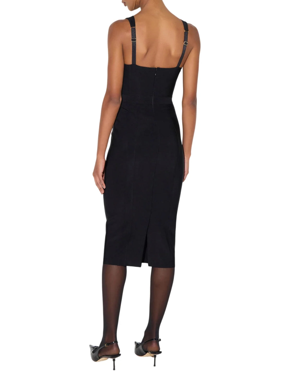 Elisabetta Franchi abito tubino donna in scuba stretch nero