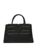 Elisabetta Franchi borsa donna in ecopelle martellata con placca logo nero