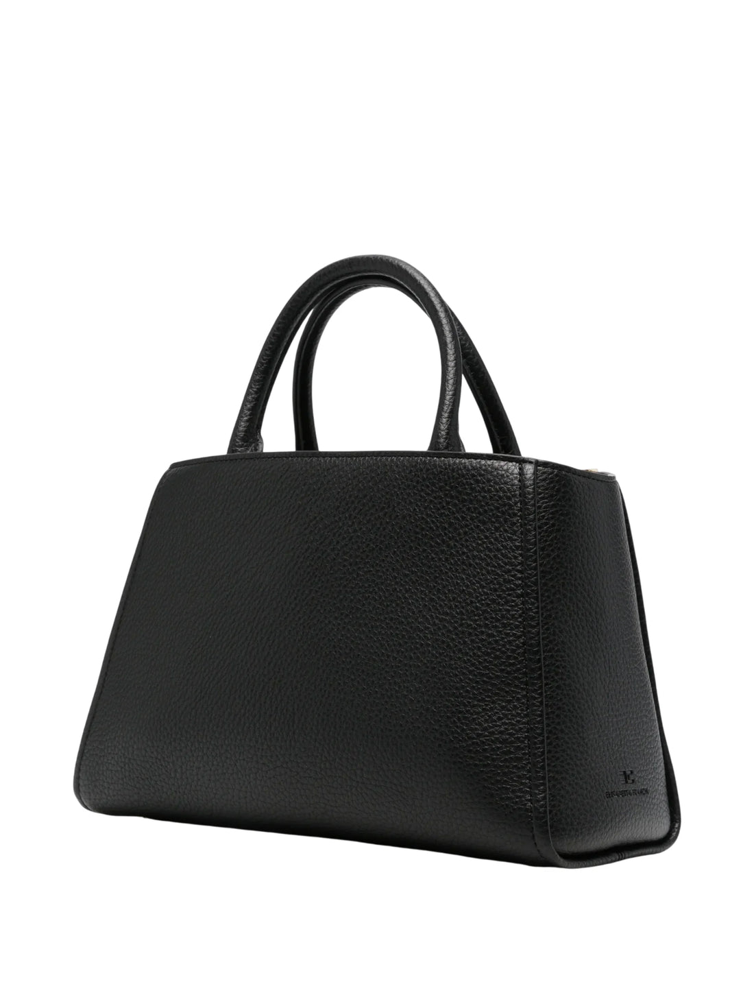 Elisabetta Franchi borsa donna in ecopelle martellata con placca logo nero