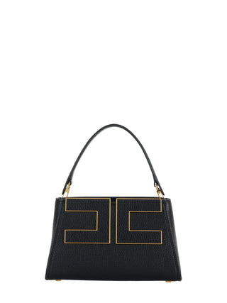 Elisabetta Franchi borsa a mano con tracolla placca logo nero BS07A66 110 ELISABETTA FRANCHI 