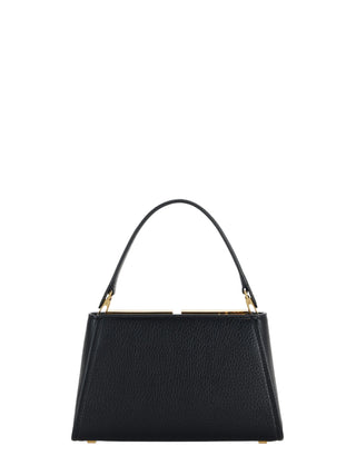 Elisabetta Franchi borsa a mano con tracolla placca logo nero BS07A66 110 ELISABETTA FRANCHI
