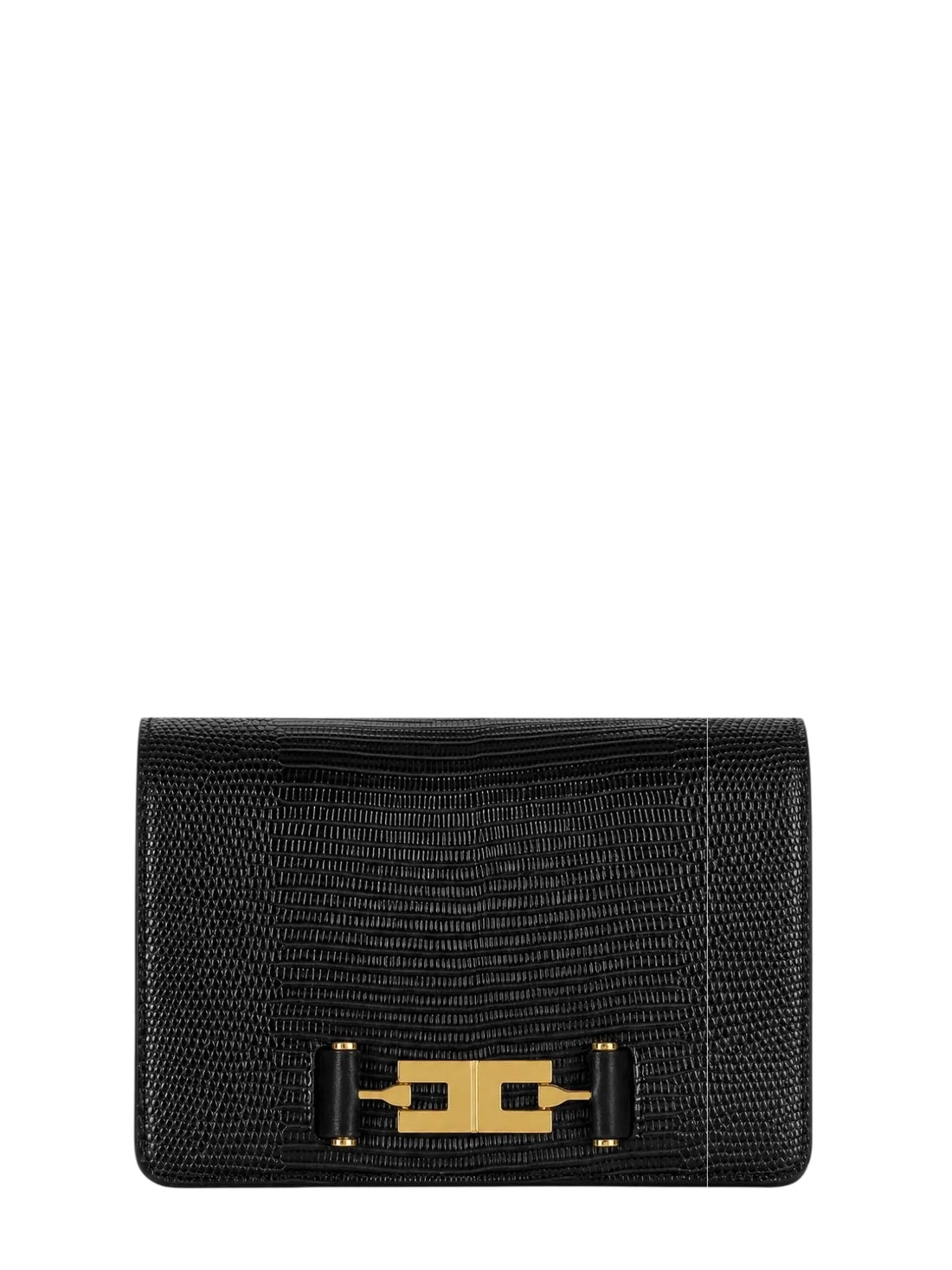Elisabetta Franchi borsa a tracolla in ecopelle stampa lucertola nero