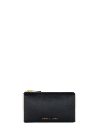Elisabetta Franchi pochette in cavallino con dettagli metallici nero BS11A67 110 ELISABETTA FRANCHI 