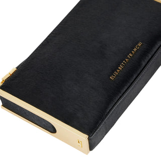 Elisabetta Franchi pochette in cavallino con dettagli metallici nero BS11A67 110 ELISABETTA FRANCHI 