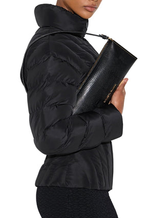 Elisabetta Franchi borsa a spalla in ecopelle stampa lucertola nero BS15A66 110 ELISABETTA FRANCHI