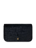 Elisabetta Franchi borsa a tracolla in velluto effetto cocco nero