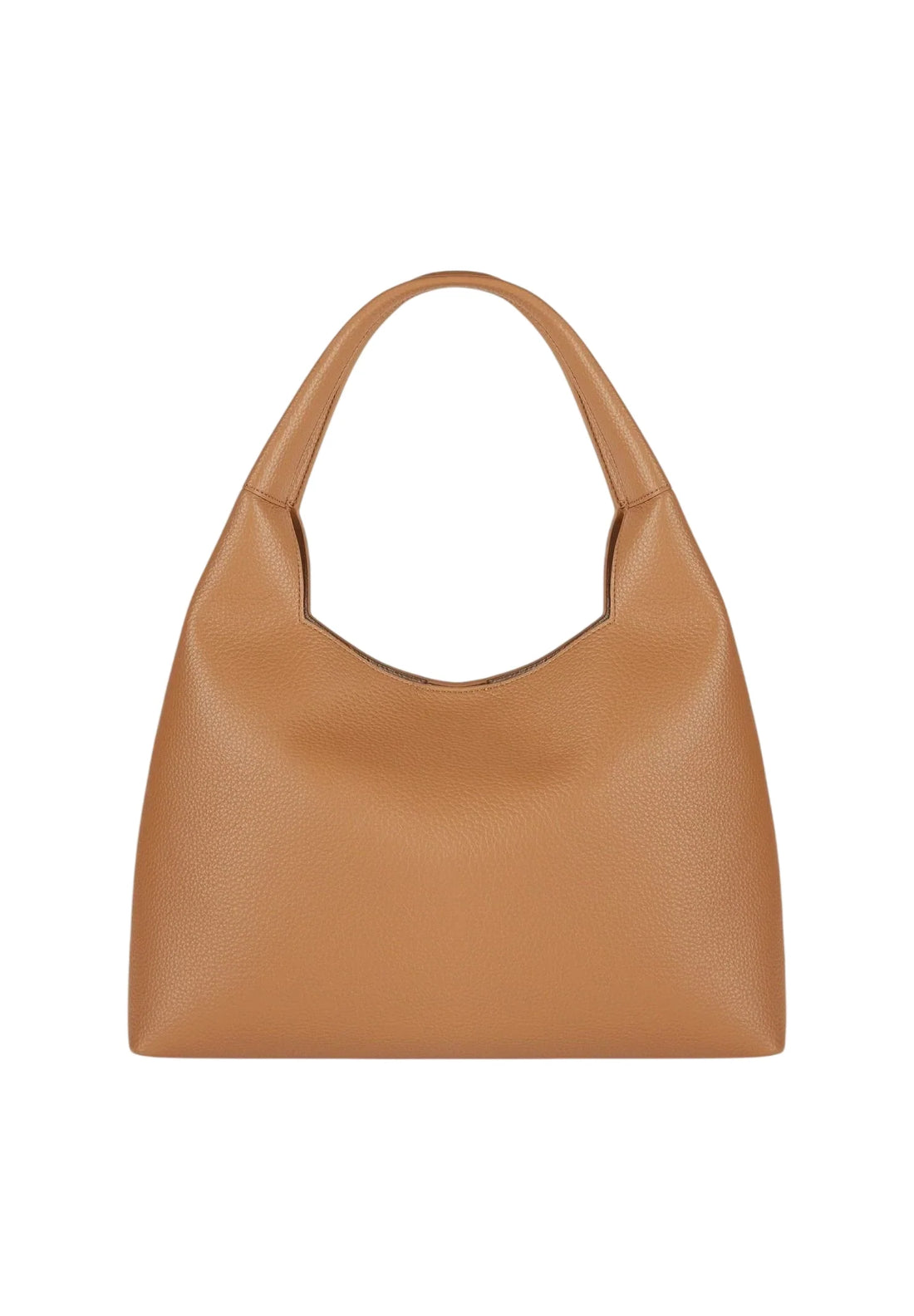 Elisabetta Franchi borsa hobo in ecopelle martellata con charms cuoio