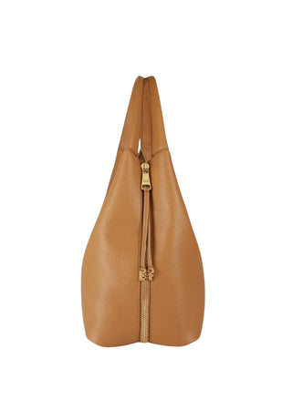 Elisabetta Franchi borsa hobo in ecopelle martellata con charms cuoio BS23A66 AI6 ELISABETTA FRANCHI 