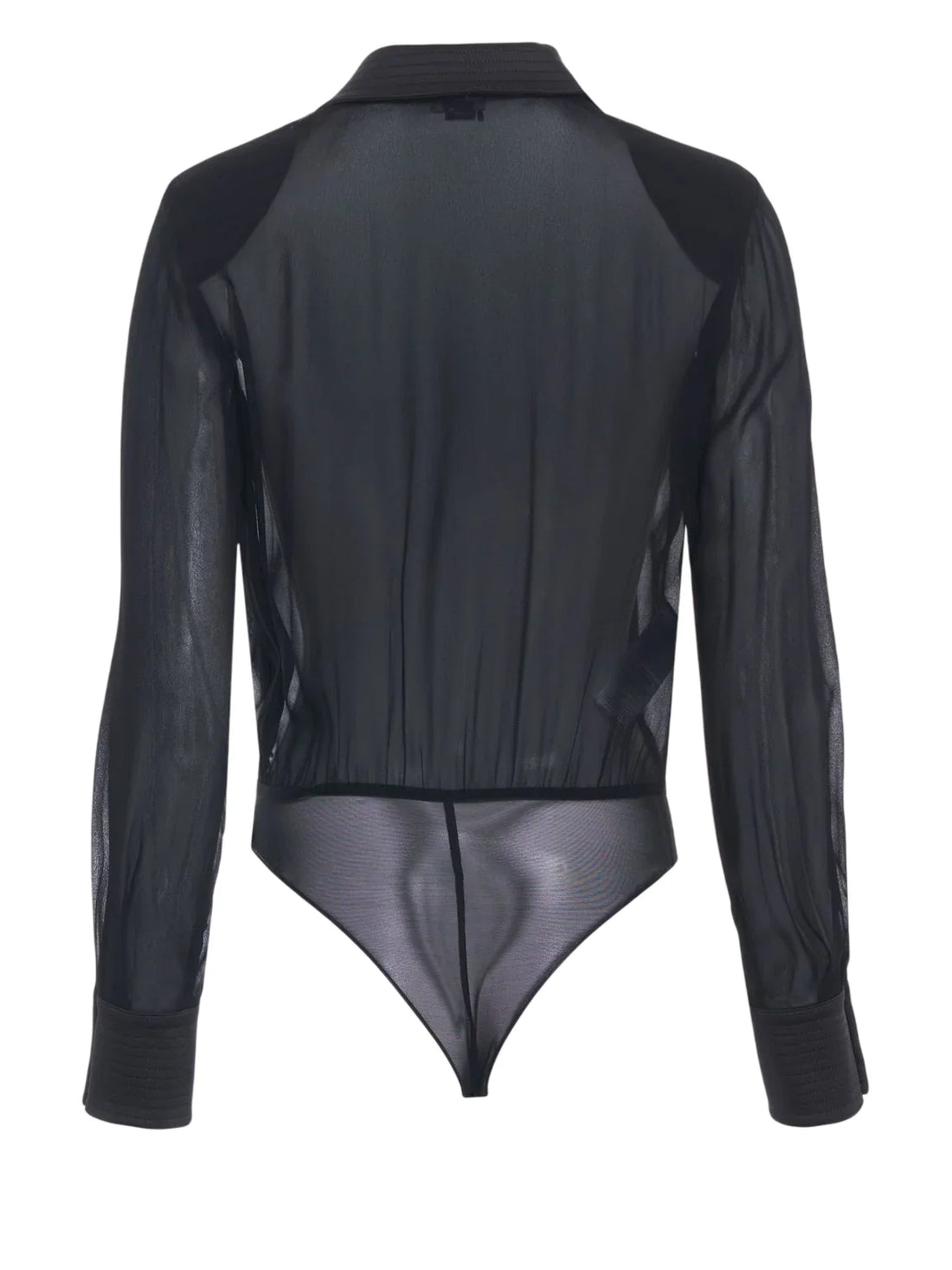 Elisabetta Franchi camicia body donna in georgette nero