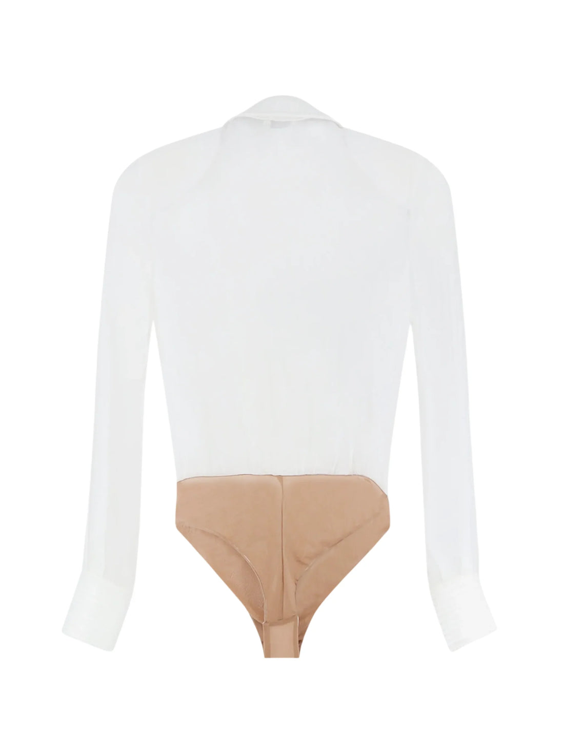 Elisabetta Franchi camicia body donna in georgette avorio