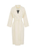 Elisabetta Franchi cappotto lungo donna in lana con cintura panna