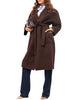 Elisabetta Franchi cappotto lungo donna in lana con cintura marrone