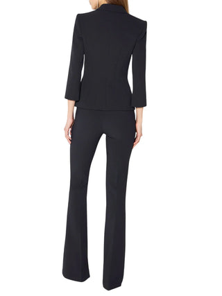 Elisabetta Franchi giacca blazer doppiopetto con dettagli logati nero GI26866 110 ELISABETTA FRANCHI 