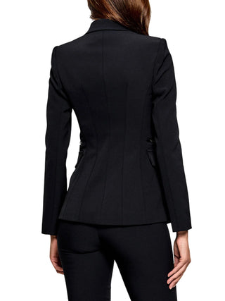 Elisabetta Franchi giacca blazer monopetto con dettagli logati nero GI27466 110 ELISABETTA FRANCHI 