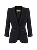 Elisabetta Franchi giacca blazer donna con dettagli logati nero