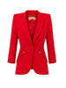 Elisabetta Franchi giacca blazer donna con dettagli logati rosso