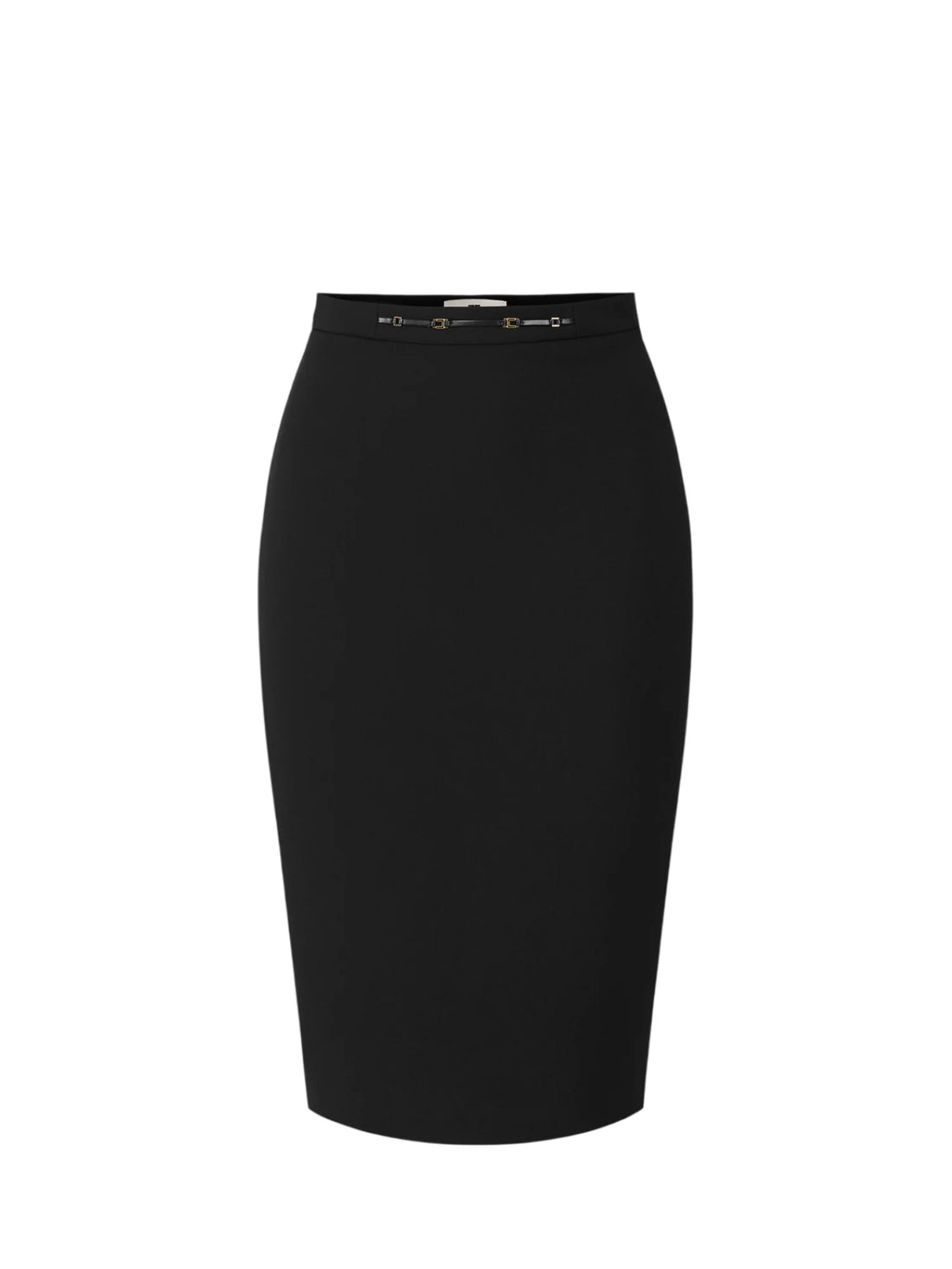 Elisabetta Franchi gonna midi donna in tessuto crepe nero