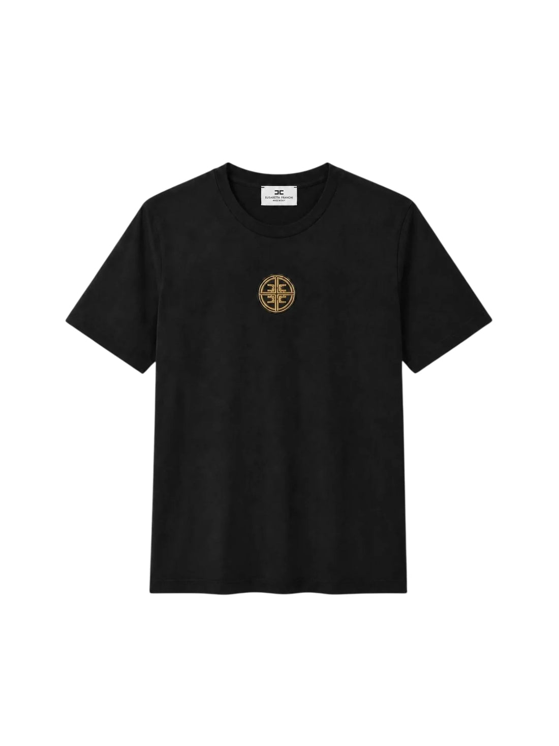 Elisabetta Franchi T-shirt donna in jersey con logo metallico nero