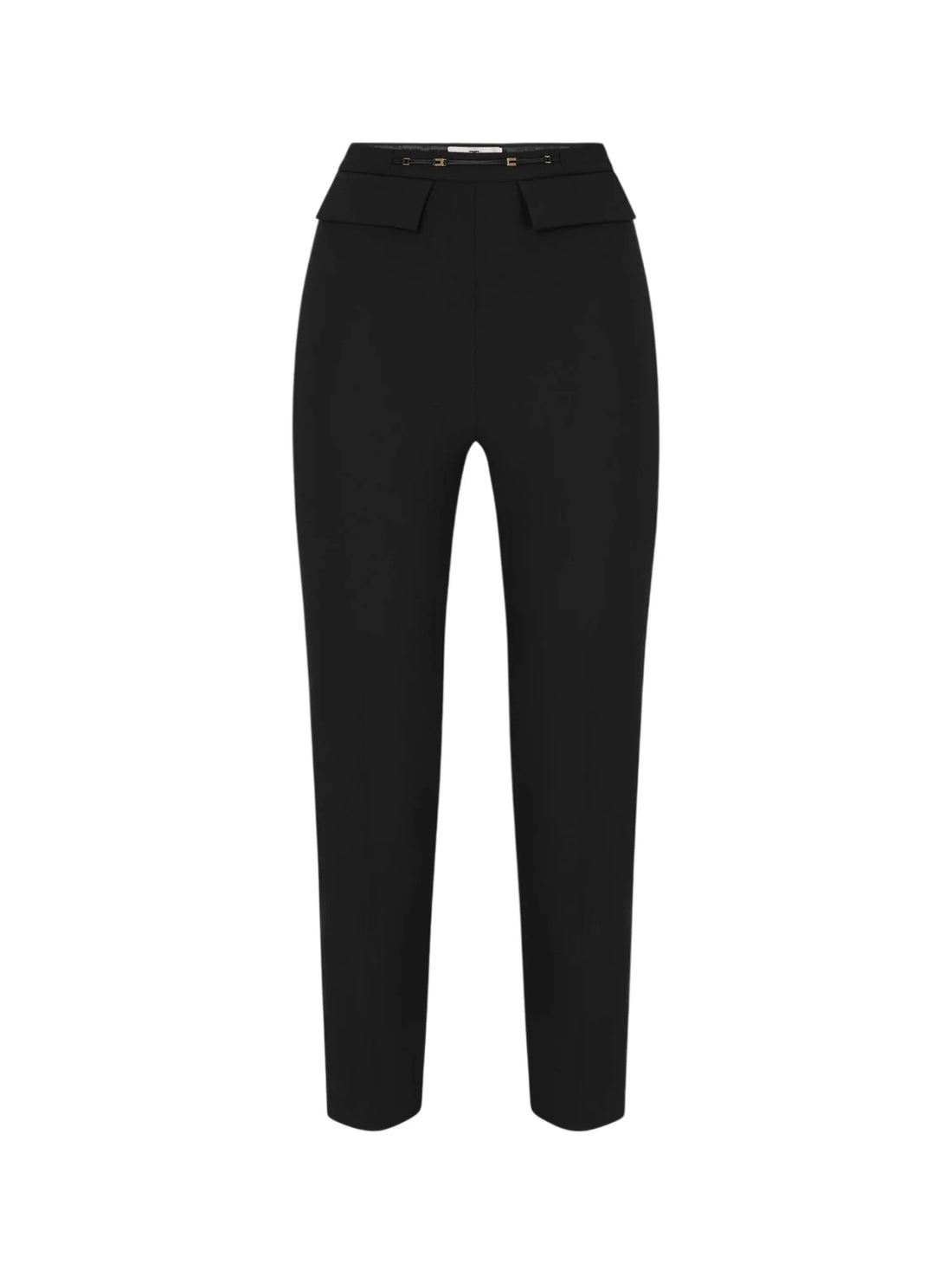Elisabetta Franchi pantaloni donna in tessuto crepe slim nero