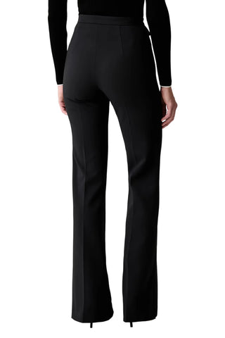 Elisabetta Franchi pantaloni a zampa in tessuto crepe nero PA19666 110 ELISABETTA FRANCHI